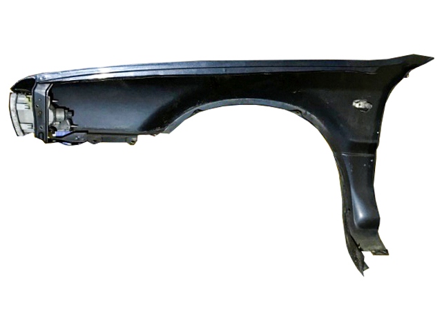 Крыло переднее правое черное с повторителем, с поворотником, с брызговиком MB637360 BU (Б/У) для MITSUBISHI DIAMANTE F1 / F2 / K45 1990-1997