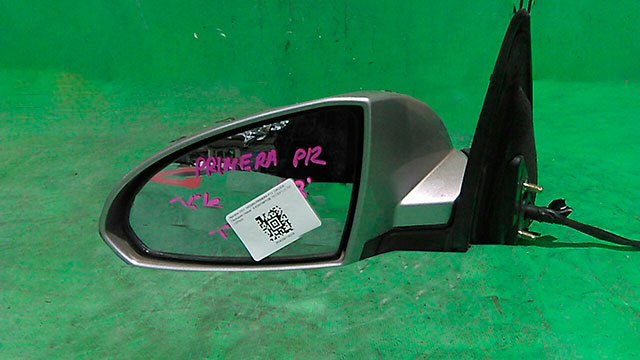 Зеркало заднего вида (боковое) левое электро, 5 контактов (потерто) 96302AU204 BU (Б/У) для NISSAN PRIMERA III P12 2002-2008