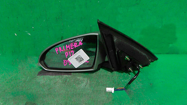 Зеркало заднего вида (боковое) левое электро, 5 контактов 96302AU000 BU (Б/У) для NISSAN PRIMERA III P12 2002-2008