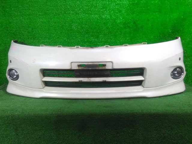 Бампер передний белый в сборе с ПТФ, парктроником и спойлером F2022CM70A BU (Б/У) для NISSAN PRESAGE II U31 2006-2009
