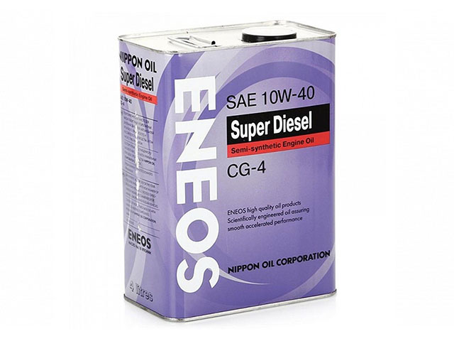 Масло моторное ENEOS DIESEL CG-4 SAE полусинтетика 10W40 4л OIL1328