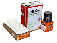 Набор для ТО ENEOS масло моторное 8809478942162 PREMIUM TOURING 5W40 синт. SN 4л+фильтр масляный MASUMA MFC1122+фильтр воздушный MASUMA MFA319