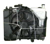 Радиатор охлаждения двигателя в сборе с диффузором, моторчик, бачок