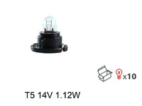 Лампа накаливания 14V 1.12W T5 в приборную панель