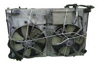 Радиатор охлаждения двигателя в сборе с радиатором кондиционера, диффузор, моторчики АКПП