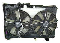 Радиатор охлаждения двигателя в сборе с диффузором, моторчики, бачок