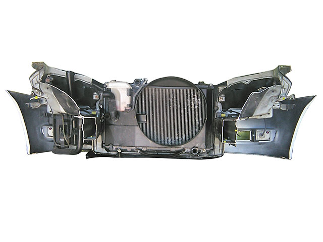Ноускат белый бампер, суппорт, радиаторы, фары, ПТФ, диффузор, усилитель, бачки АКПП (потерт, подмят) 521192A070A0 BU для TOYOTA MARK II X110 2000-2002