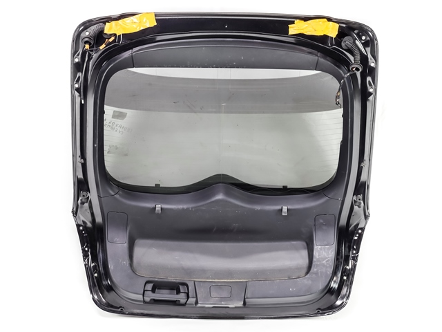 Крышка багажника черная в сборе со стеклом, со спойлером, с камерой без замка и фонарей 5801A794 1BU (Б/У) для MITSUBISHI LANCER X