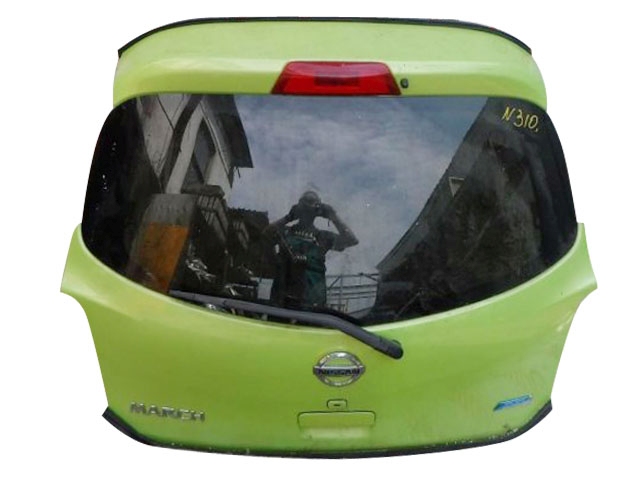 Крышка багажника зеленая в сборе со стеклом, с замком (подмята) K010M1HBMA 1BU